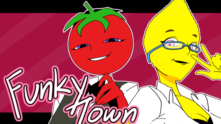 Memutar buah dan sayuran [Funky Town MEME/Mr. Tomato/Miss Lemon]
