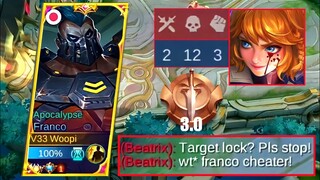 TARGET LOCKED BEATRIX MAKES HIM DEPRESSED! 😱 | FRANCO TOP 1 GLOBAL | MLBB