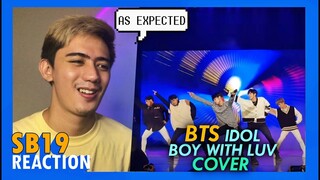 REACTION to SB19 cover of BTS 'BOY WITH LUV' + 'IDOL' | PHILKOR2019