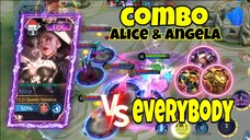 don't forget angela's combo with alice vs everybody | alice exp lane semi tank