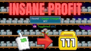 PROFIT 111 WLS 🤑 WITH GEIGER COUNTER I GOT GEIGER CHARGER!! INSANE PROFIT! | Growtopia | TriggerFear