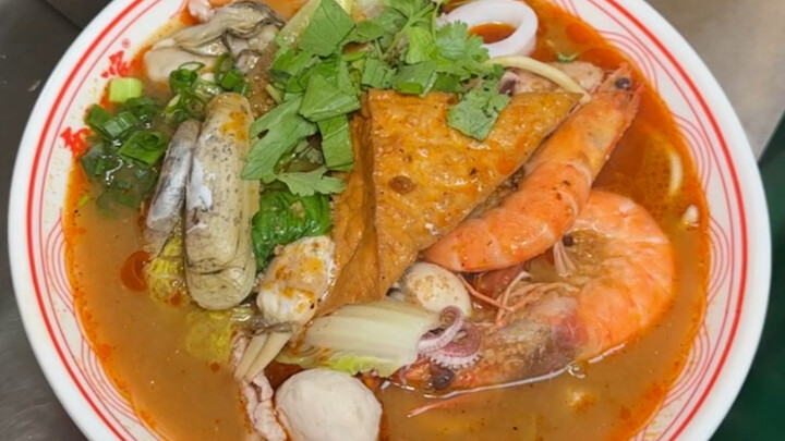 บะหมี่ชาช่าตามท้องถนนเมืองจางโจว ชามละ 25 หยวน เครื่องแน่นถึง 9 อย่าง ชามใหญ่เต็มๆ หอมฟุ้งชวนเคลิ้มเ