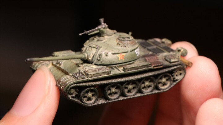 Một hai ba bốn năm! Đây quả thực là Ngũ Cửu Phong! Mô hình xe tăng Type 59 tỷ lệ 1/144