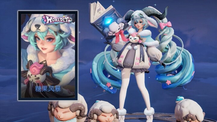Skin mới của Angela, Candy Storm, hiện đã có mặt trên máy chủ quốc tế! Hiệu ứng ném cừu thật đáng yê