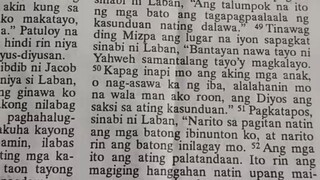 Pang Araw Araw na Talata.                        Genesis 31:50-55