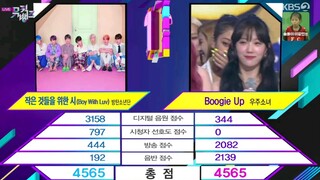 【音乐银行】[防弹少年团 VS 宇宙少女] 都6月了防弹还在拿一位 夸不动了 我看是能拿到下次回归 恭喜防弹第18个一位！ 20190614音乐银行一位安可