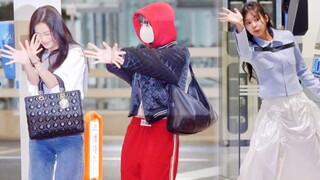 Jin Zhixiu and LISA dance Flower together at the airport! BLACKPINK's overseas paparazzi photos from