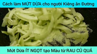 ẩm thực hàng ngày mứt dừa ít ngọt tạo màu từ rau củ quả