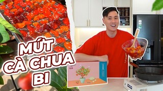 LÀM MỨT CÀ CHUA BI ĂN TẾT CỰC ĐƠN GIẢN | NHÀ CAM MUA GÌ BIẾU BỐ MẸ NGÀY TẾT