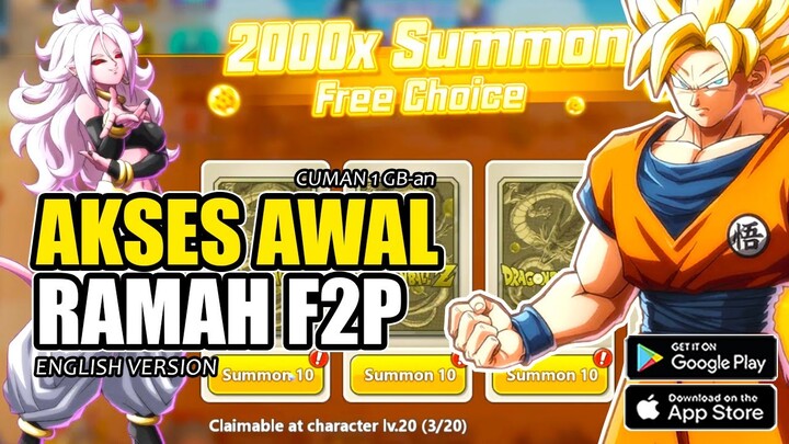 RILIS GAME MOBILE Dragon Ball RPG RAMAH F2P FULL GIFT CODE GAMEPLAY Z-Warrior Chronicles Android iOS