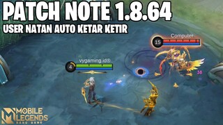 FRAGMENT SHOP UPDATE, NATAN NERF, MASHA NERF, DIGGIE NERF - PATCH NOTE 1.8.64 MOBILE LEGENDS