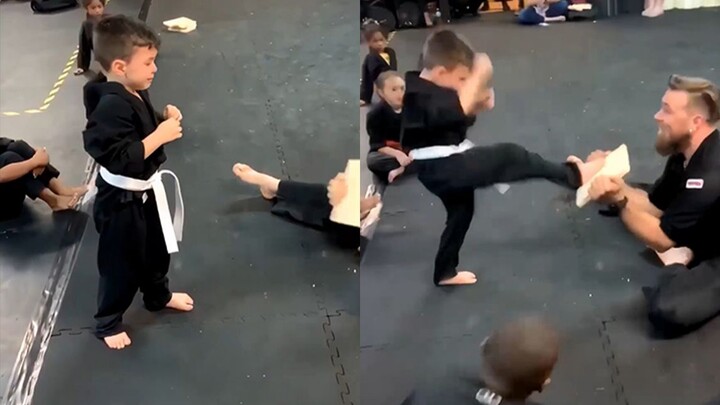 【Heartwarming Moment】Little Taekwondo Student Kicks Through the Board with Everyone’s Encouragement!