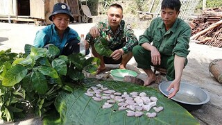 Trễ lợn cuốn lá bưởi nướng | Hoa Ban Tây Bắc