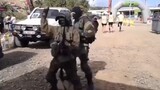 military funny dancing soldier