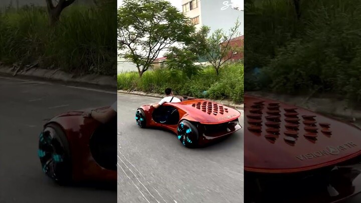 Miniature wooden Mercedes Vision Avantur!