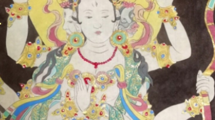 Cancer Day. My eyes are going to be blinded by too many ornaments for this painting. A post-80s pati