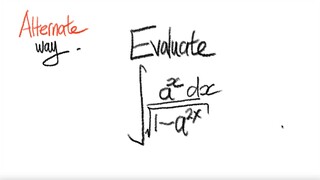 Alternate way: Evaluate exp sq root integral ∫a^x/√(1-a^(2x)) dx
