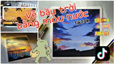 Vẽ Bầu Trời phẳng phiu Màu Bột Đơn Giản | How to lớn draw with Ktage on Tiktok