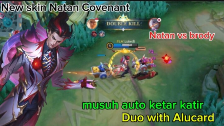 New skin Natan Covenant🔥review skin malah ketemu Musuh top global hero☠️