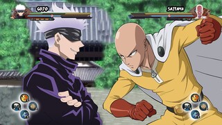 GOJO SIX EYES MELAWAN SAITAMA MODE SERIUS! | Anime Mugen