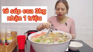 Bé Mai ăn tô súp cua nặng 3kg nhận 1 triệu