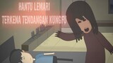Kartun Hantu lucu - Hantu lemari Terkena Tendangan Kungfu - funny cartoon hantu