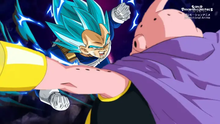Dragon Ball Heroes Capitulo 46: El Regreso de Majin Buu vs Vegeta Super Saiyan Blue! Goku vs Broly!