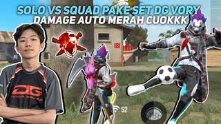SOLO VS SQUAD PAKE BUNDLE SET DG VORY 🔥 DAMAGE AUTO MERAH MERAH CUOKKKK 😱 - FREE FIRE INDONESIA