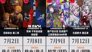 七月新番放送时间一览【2023年7月新番】