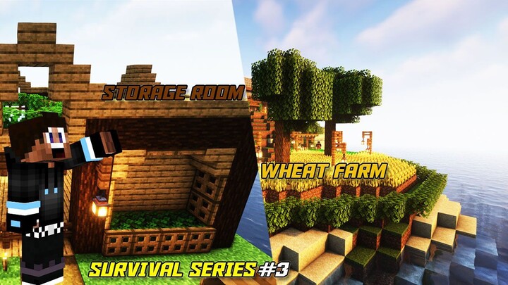 Membuat Storage Room dan Wheat Farm - Minecraft Survival Indonesia 03