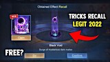 TRICKS TO GET NEW EPIC RECALL BLACK VOID EFFECT! FREE? LEGIT! (CLAIM NOW!) | MOBILE LEGENDS 2022
