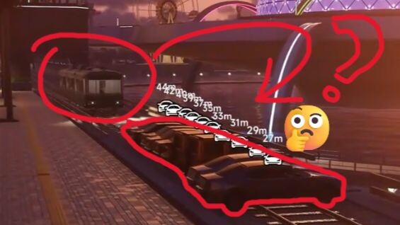 【Alien Loop】10 Cars vs. a Train