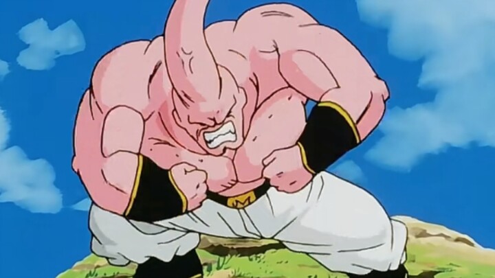 Dragon Ball: The pure-blooded Baby Boo is born, and Vegeta laughs.