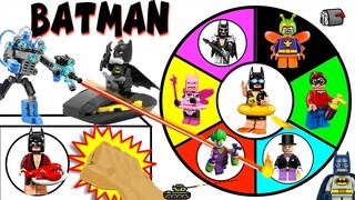 Batman Toys SPINNING WHEEL SLIME GAME w/ LEGO Batman Minifigures