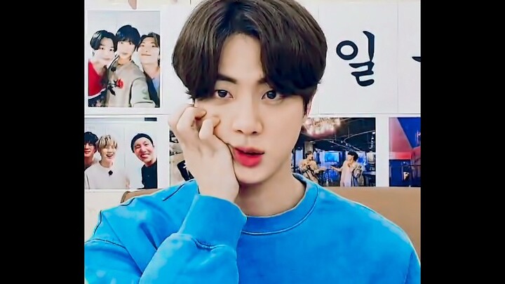 【Kim Seok-jin】Kamu bisa memegang pipimu nggak? Jin yang manis itu aaaa!!! Terlalu imut sampai bikin 