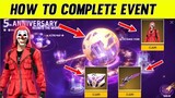 How To Complete 5th Anniversary Event | Free Fire New Event | 5th Anniversary Free Fire