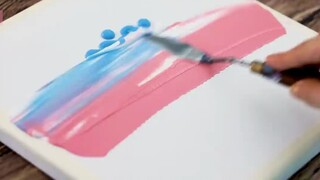 【لوحة أكريليك】 لوحة أكريليك علاجية بعنوان "الهدوء يقود إلى البعيد"