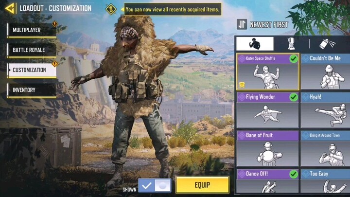 My emote in call of duty mobile garena