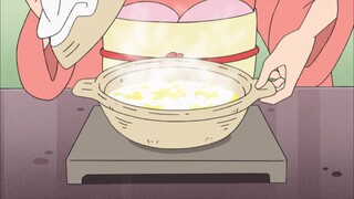 [Crayon Shin-chan] Shin-chan makes Don rice, with bamboo shoots and lettuce, octopus sausages, apple