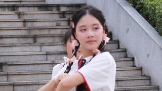 Is it really that sweet?! The girl with pink pigtails dances to "Hype Boy" again