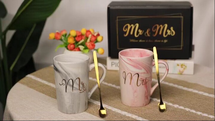Amazon.com Linkax Wedding Gifts for Couples 2026, Mr and Mrs 13.19 Oz Coffee Mug