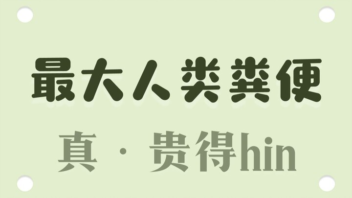 30万一坨的大便，长这样！