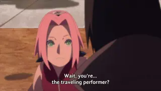 Sasuke Bumbs Into Sakura From The Past And Gets Nervous By Touching Her Hand