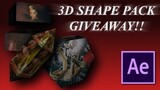 Free 3D Shape Pack Giveaway + Tutorial | After Effects