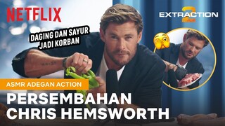 Chris Hemsworth Jagonya Bikin Suara Patah Tulang dari Sayur | Extraction 2