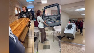 今天除了书包，任何东西都可以当书包