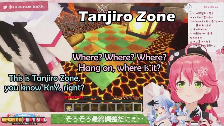 Miko Mistook Kimetsu no Yaiba Gurenge For Homura in Pekora's Tanjiro Pattern On The Hell's Route