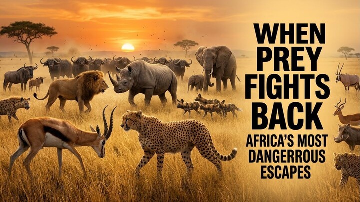 When Prey Fights Back — Africa’s Most Dangerous Escapes#Wildlife #AfricanWildlif