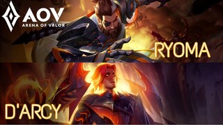 SKIN BARU AOV DARCY AND RYOMA | ARENA OF VALOR | LiênQuân | ROV | 傳說對決