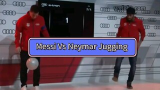 Messi vs Neymar jugging #football